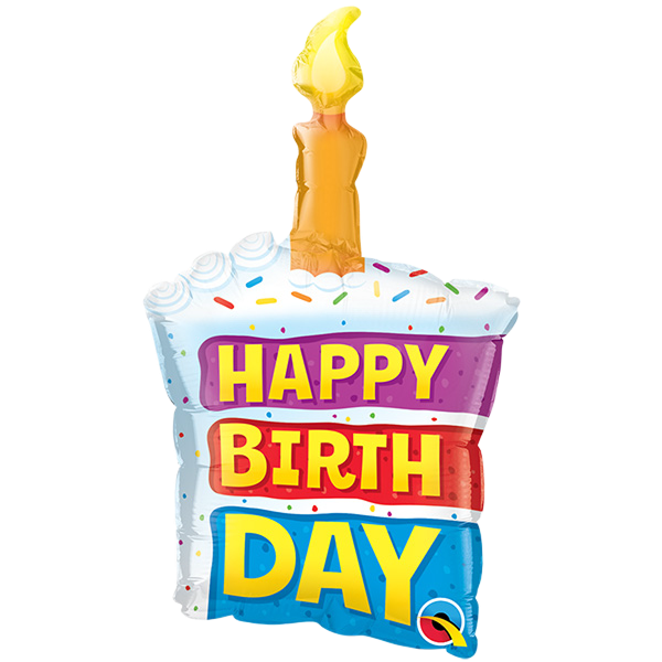 Minishape Bday Rainbow Cake & Candle